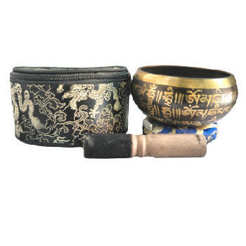 Tibetan calligraphy singing bowl 5" SB-715
